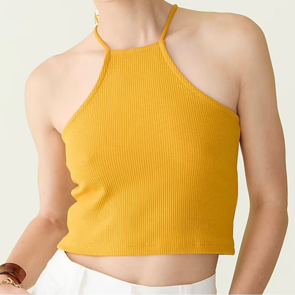 JCrew Yellow Ochre Crop Top